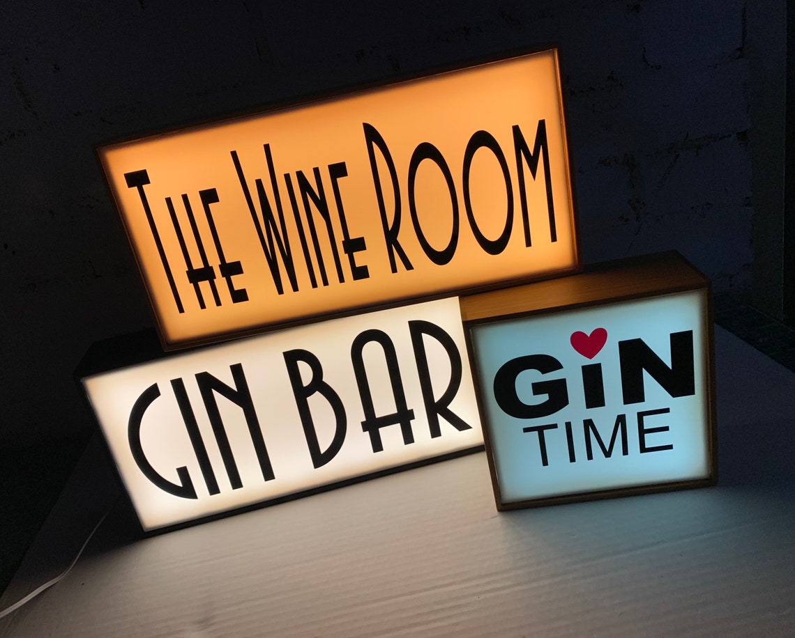Personalised Light up Bar Sign Light up bar sign Etsy