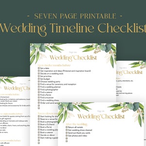 Minimalist Wedding Planning Checklist, Instant Printable Digital Download, Wedding Planning checklist, Simple Easy to Use Essentials