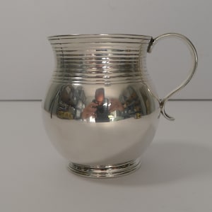 Handsome Antique Sterling Silver Christening Mug - 1908