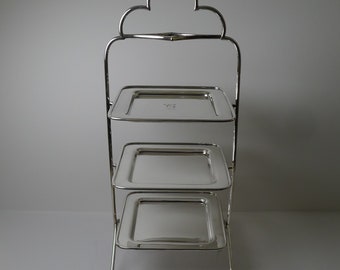 Smart Antique English Three Tier cake stand - Square Plates