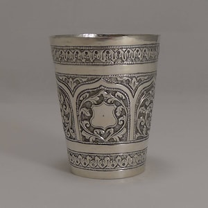 Handsome Antique Anglo-Indian Sterling Silver Beaker c.1890