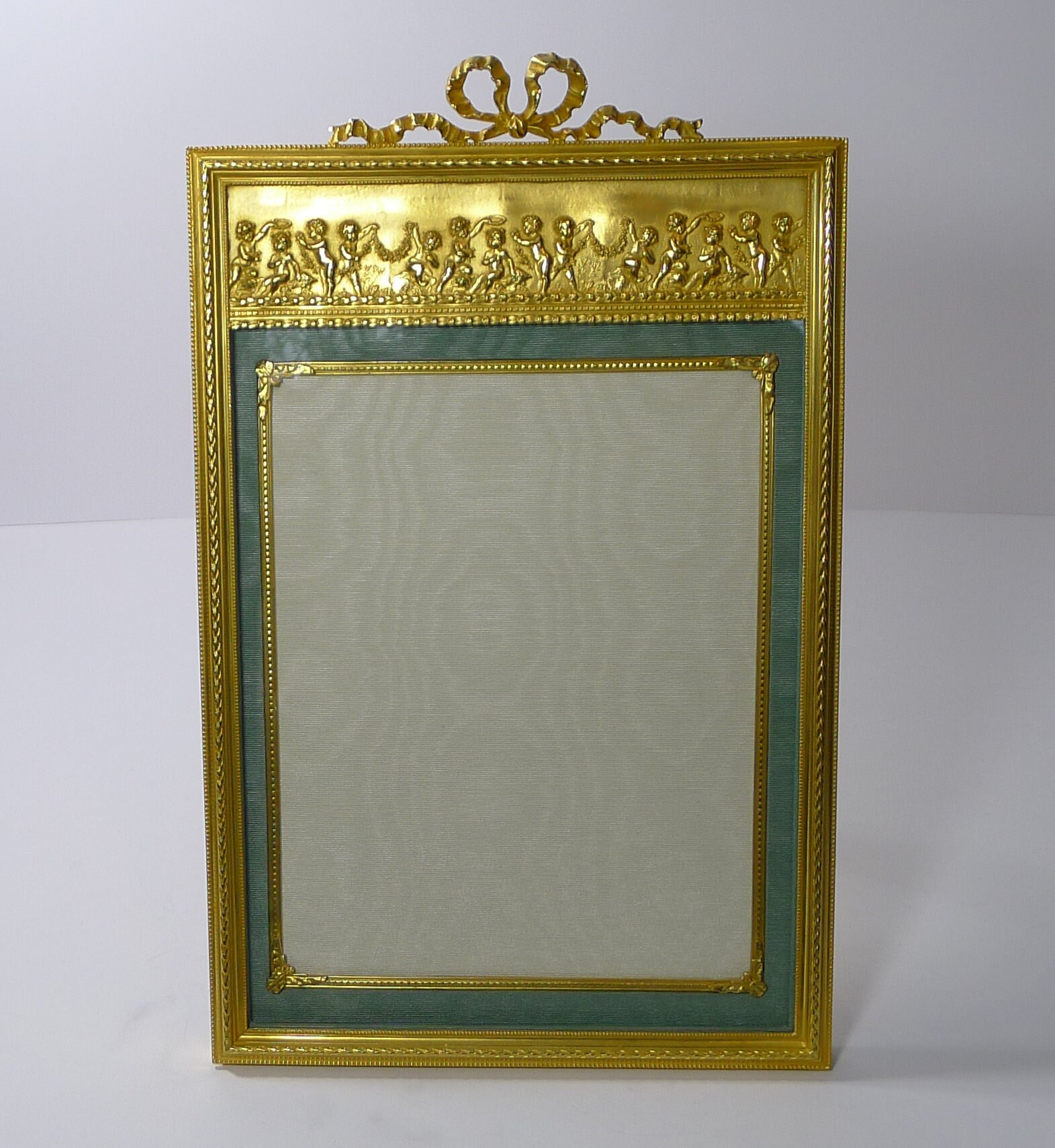Image of Magnificent Antique French Gilded Bronze Photograph/Picture Frame - Cherubs