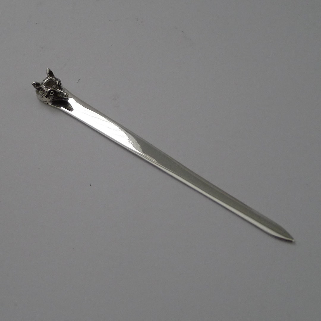 Asprey Novelty Silver Fox Letter Opener Chester 1928 Etsy