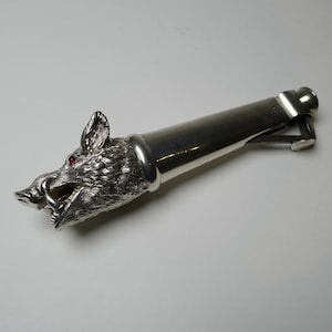 Rare Antique Novelty Sterling Silver Cigar Cutter - 1899
