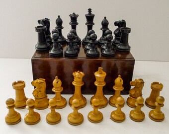 Large Weighted Chess Set by Benetfink, Cheapside, London c.1900