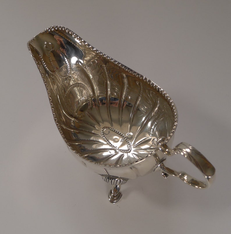 Irish Silver Sauce Boat by West & Son Dublin 1909 image 5