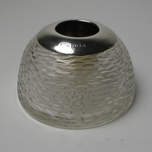 Asprey, London - Antique Cut Glass & Silver Match Striker
