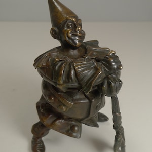 Fabulous Austrian Cold Painted Bronze Novelty Inkwell - Clown