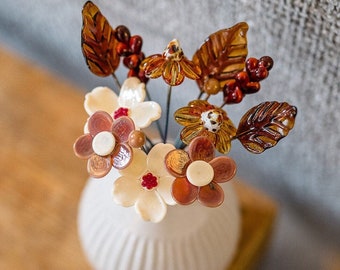 Cosy Autumn Days Glass Flower Bouquet