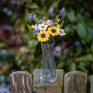 French Sunflower Fields Glass Flower Bouquet