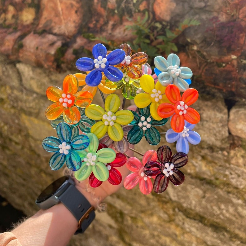 Individual Glass Standard Flower Stems image 4