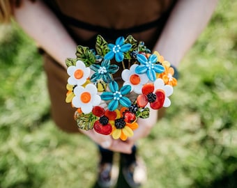 Wildflower Glass Flower Bouquet