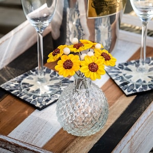 Sonnenblume Glas Blumenstrauß