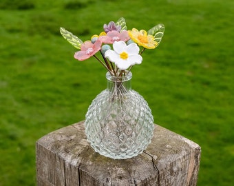 Summer Blooms Glass Flower Bouquet