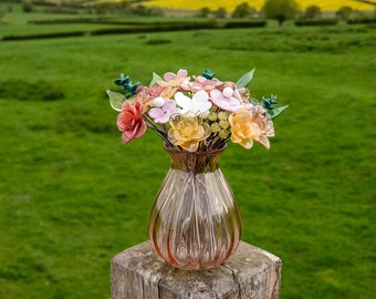 Romantic Roses Handcrafted Glass Flower Bouquet