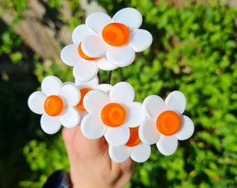 Individual Glass Daisy Flower Stems