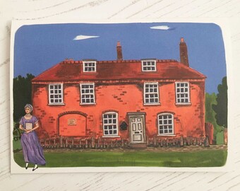 Jane Austen Card, Jane Austen House, Jane Austen Gift, Gifts for Book lovers