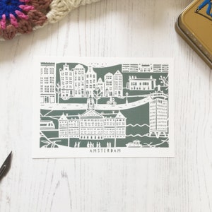 Amsterdam Postcard, Amsterdam Illustration, Dutch Art, Paper Gifts, Snail Mail, Happy Stationery, Papercut Art, Rijksmuseum, Anne Frank Huis image 9