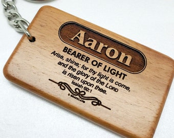 LNK1 | Names A-Bobby | BESTSELLING! Christian Name Keychain, Keyring With Bible Verse, Scripture & Meaning Of Name | GracelandGifts