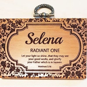 LWNP Customize Your Unique Name Mahogany Wood Name Plaque Baptism, Birthday, Wedding, Housewarming GracelandGifts image 4