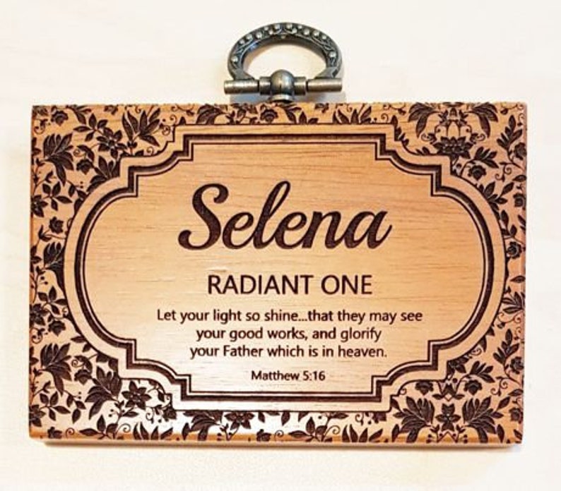 LWNP Customize Your Unique Name Mahogany Wood Name Plaque Baptism, Birthday, Wedding, Housewarming GracelandGifts image 4