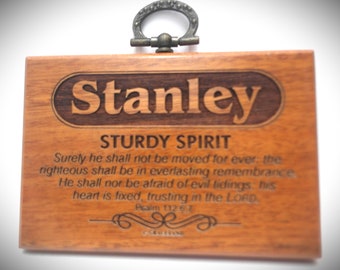 LNP8 | Names Sally-Tracey | Mahogany Wood Christian Name Plaque With Bible Verse, Scripture, STANDARD NAME, GracelandGifts