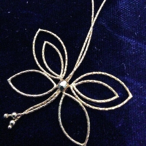 Estate Gold Necklace Vintage 14K Solid Yellow Gold 17.5&quot; Plus 1.4&quot; Drop Dangle Butterfly Necklace Made in Italy Holiday Gift