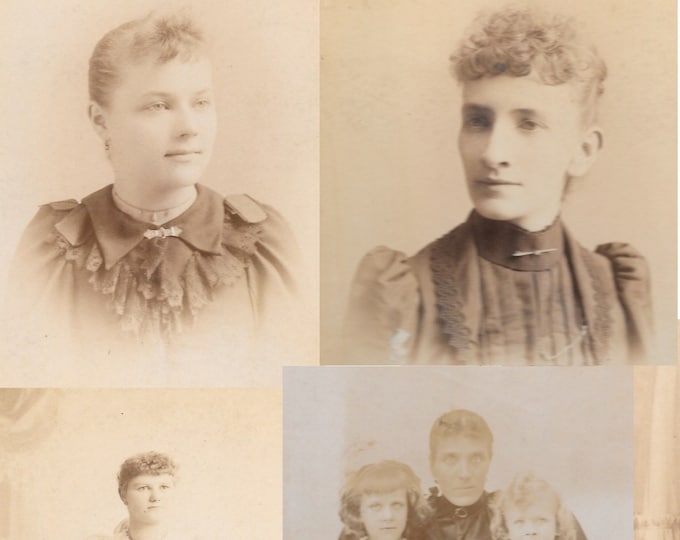 Antique Photo Portraits of Women and Girls Ladies of Auburn New York circa 1894