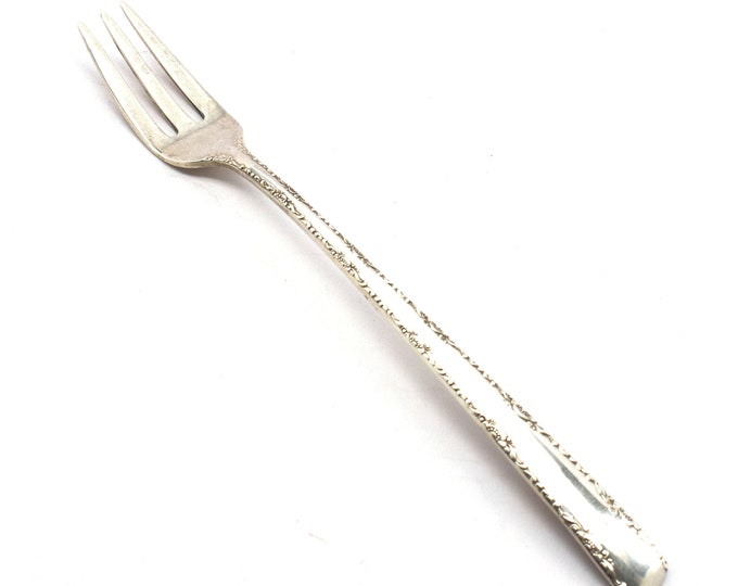 Estate Cocktail Fork Gorham Camellia 1941 Vintage 925 Solid Sterling Silver 5 5/8 Inches Long Holiday Gift
