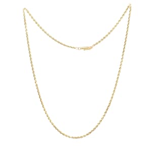 Estate Gold Necklace Vintage 14K Solid Yellow Gold Necklace 16 Inches Long Twisted Rope Chain Holiday Gift