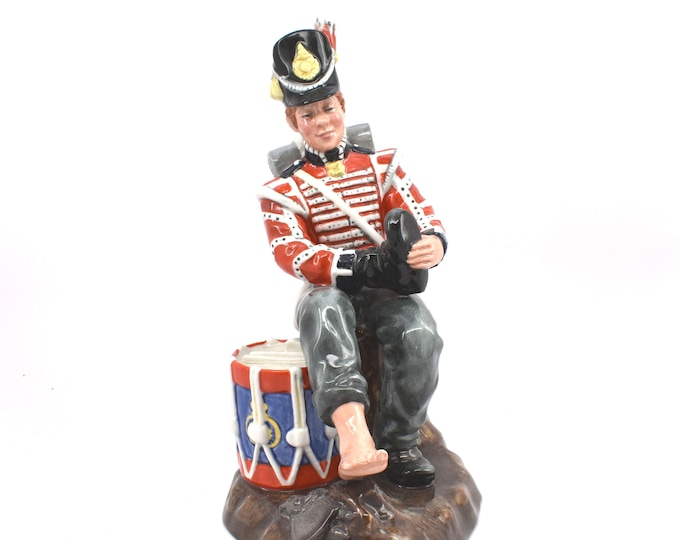 Royal Doulton Professions Series Drummer Boy HN2679 Figurine 1975 Designed by Mary Nicoll Red Coat 8.5" Tall Holiday Gift