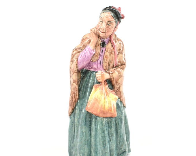 Royal Doulton Bridget HN2070 Figurine Designed by Leslie Harradine 1950 Brown Shawl 7.75 Inches Tall Holiday Gift