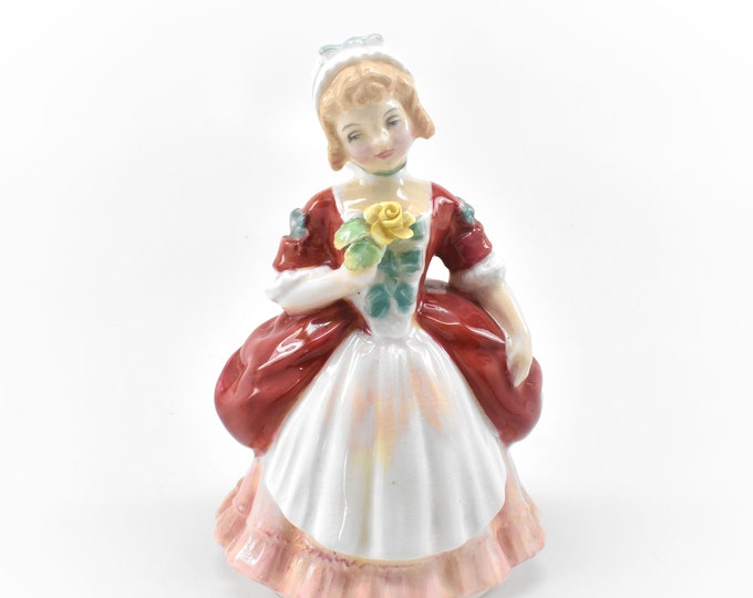 Royal Doulton Valerie HN2107 Figurine 1952 Peggy Davies Child Study Series Red Dress Holiday Gift