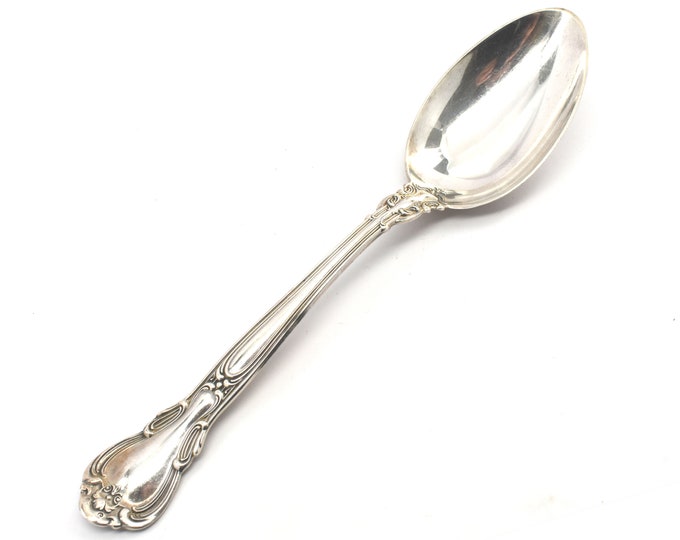 Estate Silver Table Spoon Gorham Chantilly Vintage 925 Solid Sterling Silver Serving Spoon 8 3/8 Inches Long Holiday Gift