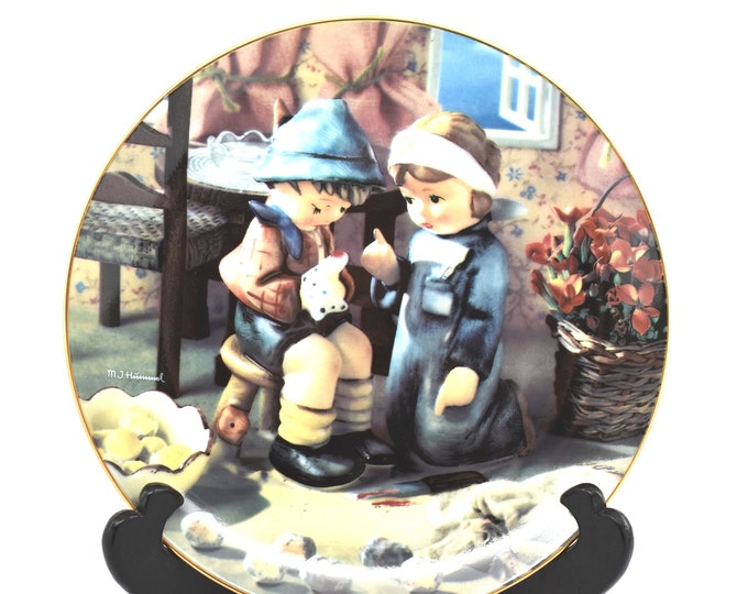 Estate Hummel Plate Tender Loving Care Little Companions Hummel Plates by Danbury Mint 1990 Vintage Certificate of Authenticity COA Gift
