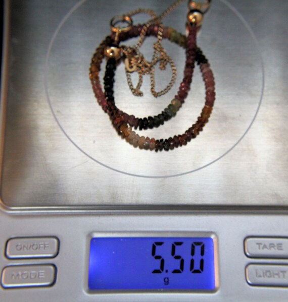 14K Solid Yellow Gold Multi-Colored Natural Tourm… - image 7