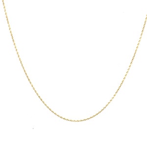 Estate Gold Necklace Vintage 14K Solid Yellow Gold 27.5 Inches Long Twisted Rope Chain Holiday Gift