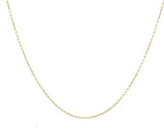 Estate Gold Necklace Vintage 14K Solid Yellow Gold 27.5 Inches Long Twisted Rope Chain Holiday Gift