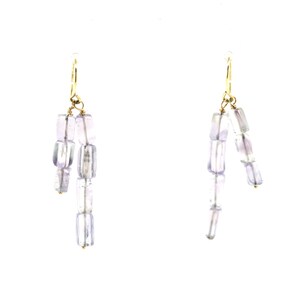 Estate Amethyst Earrings Vintage 14K Solid Yellow Gold Natural Amethysts Drop Dangle 12 Carats Total February Birthstone Holiday Gift