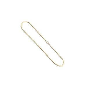 Estate Gold Necklace Vintage 14K Solid Yellow Gold Serpentine Chain 15 3/8 Inches Long Made in Italy Holiday Gift