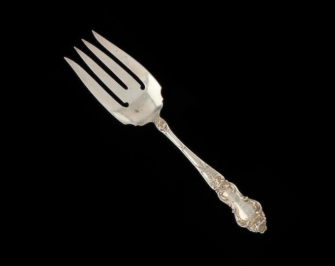 Estate Serving Fork Watson Wallace Meadow Rose Vintage 925 Solid Sterling Silver 7 3/4 Inches Long Holiday Gift