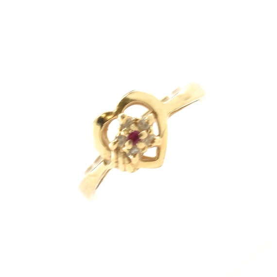 Estate Gemstone Ring Vintage 14K Solid Yellow Gol… - image 3