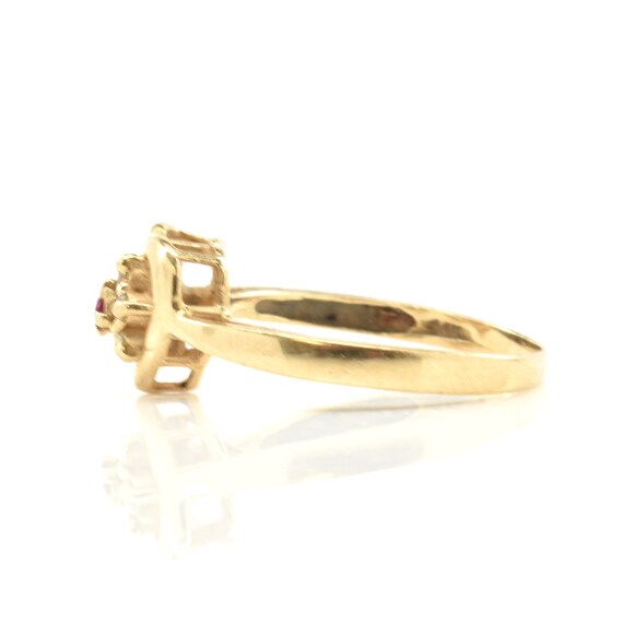 Estate Gemstone Ring Vintage 14K Solid Yellow Gol… - image 6