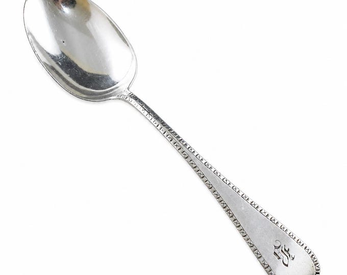 Sterling Silver Dessert Spoon: A. Stowell & Co 7-Inch Vintage Flatware