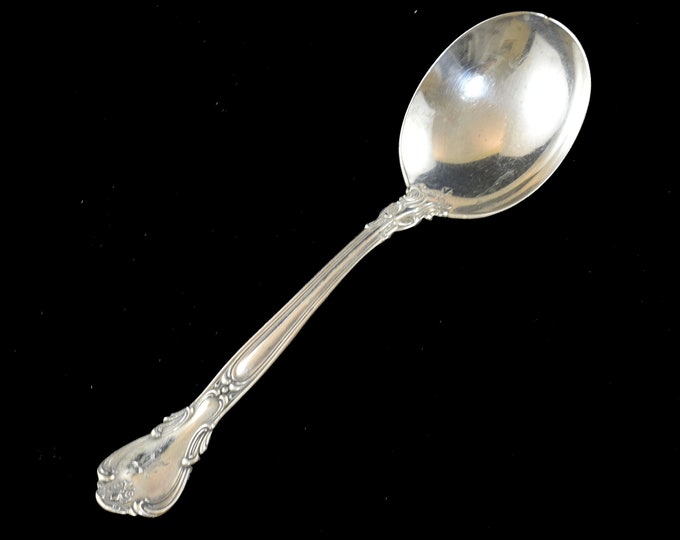 Estate Silver Gumbo Spoon Gorham Chantilly Vintage 925 Solid Sterling Silver Round Bowl Soup Spoon 6 5/8 Inches Long Holiday Gift