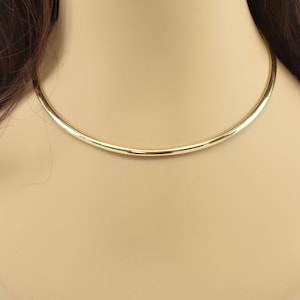 Estate Gold Necklace Vintage 14K Yellow Gold Omega Chain 16.25 Inches Long Holiday Gift