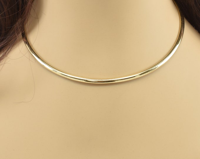 Estate Gold Necklace Vintage 14K Yellow Gold Omega Chain 16.25 Inches Long Holiday Gift