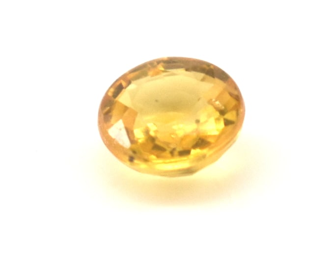Natural Yellow Sapphire Unmounted .75 Carat Round Cut Loose Gemstone Holiday Gift