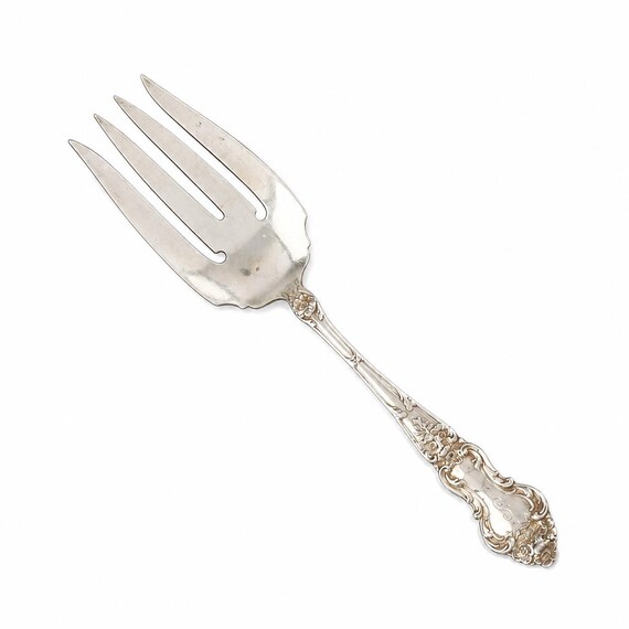 Sterling Silver Serving Fork, Meadow Rose Pattern, Watson Wallace