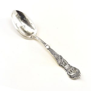 Estate Souvenir Spoon Golden Gate San Francisco California Antique 925 Solid Sterling Silver 5 9/16 Inches Long 1849 Holiday Gift